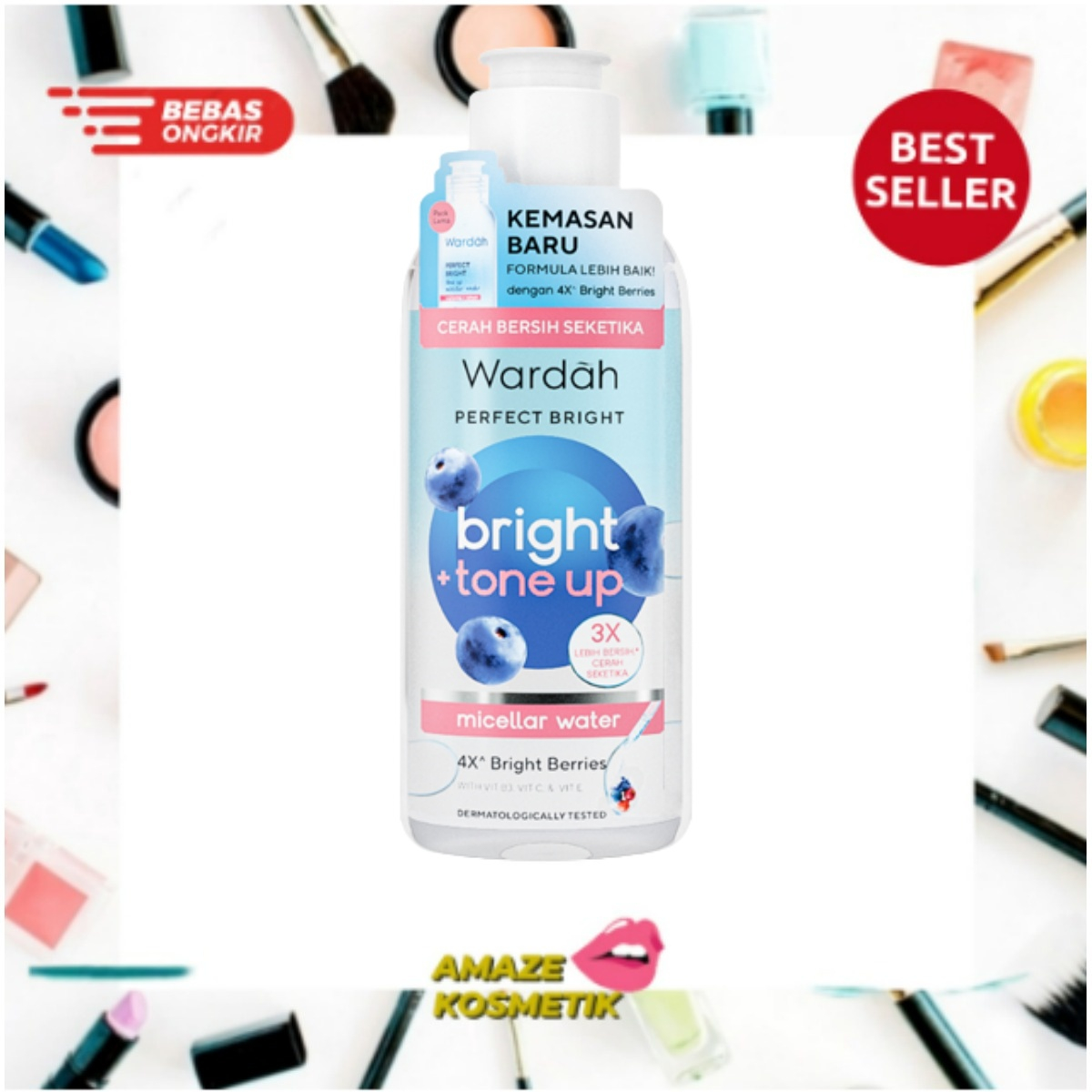 WARDAH Perfect Bright Bright + Tone Up Micellar Water 100ml