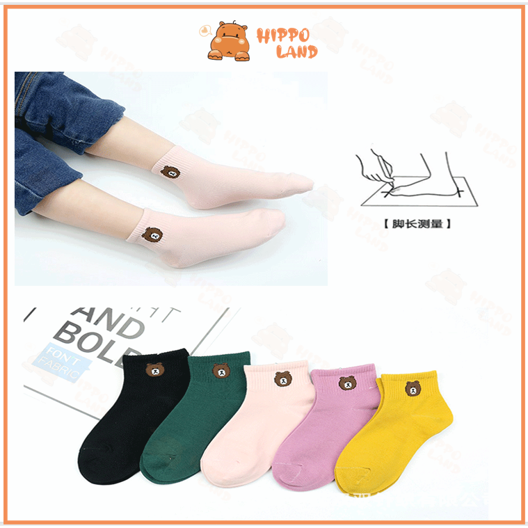 HIPPOLAND  Kaos Kaki Cute Kaos Kaki Motif Kaos Kaki Semata Kaki ANAK  193-194-195