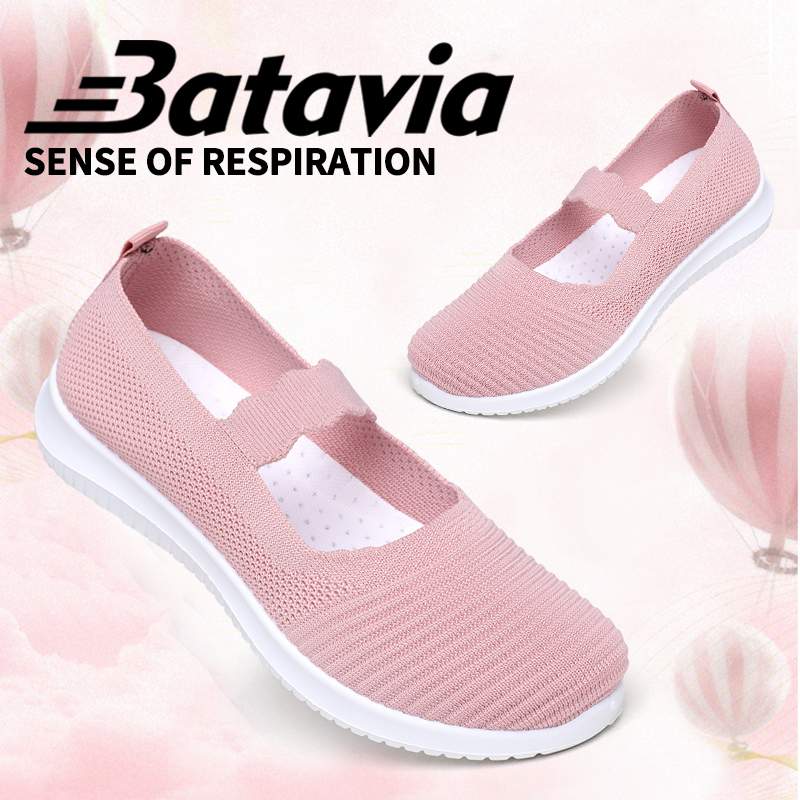 (COD)Batavia Shoes sepatu sepatu wanita sepatu flat rajut Sepatu slip-on slip-on kasual sepatu perempuan A20 A6