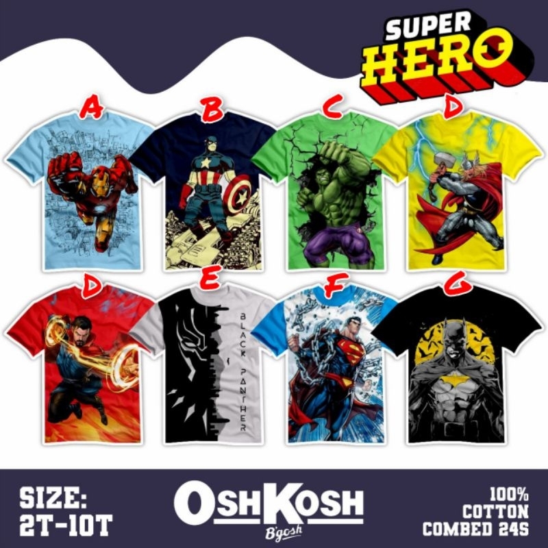 Kaos Hero Anak Laki-laki 2-10