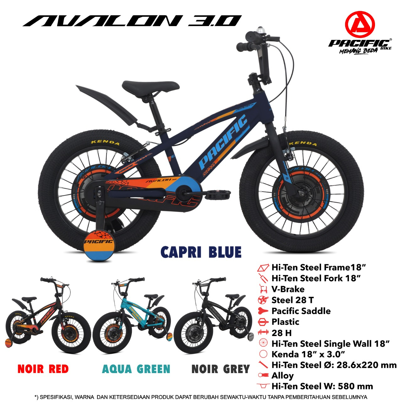 SEPEDA ANAK PACIFIC BMX AVALON 12 16 DAN 18 INCH