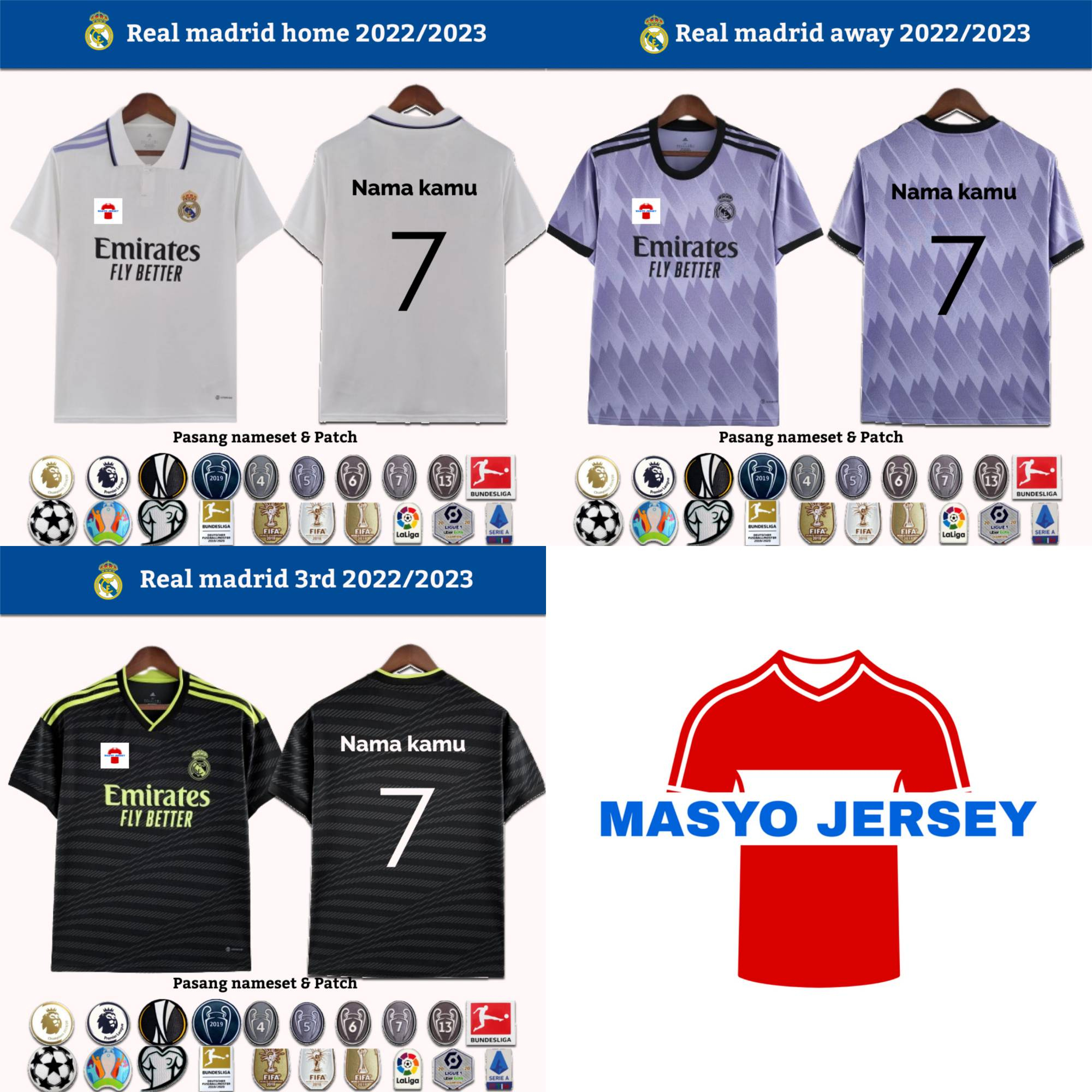 JERSEY MADRID 2022 2023 - SUPORTER VERSION