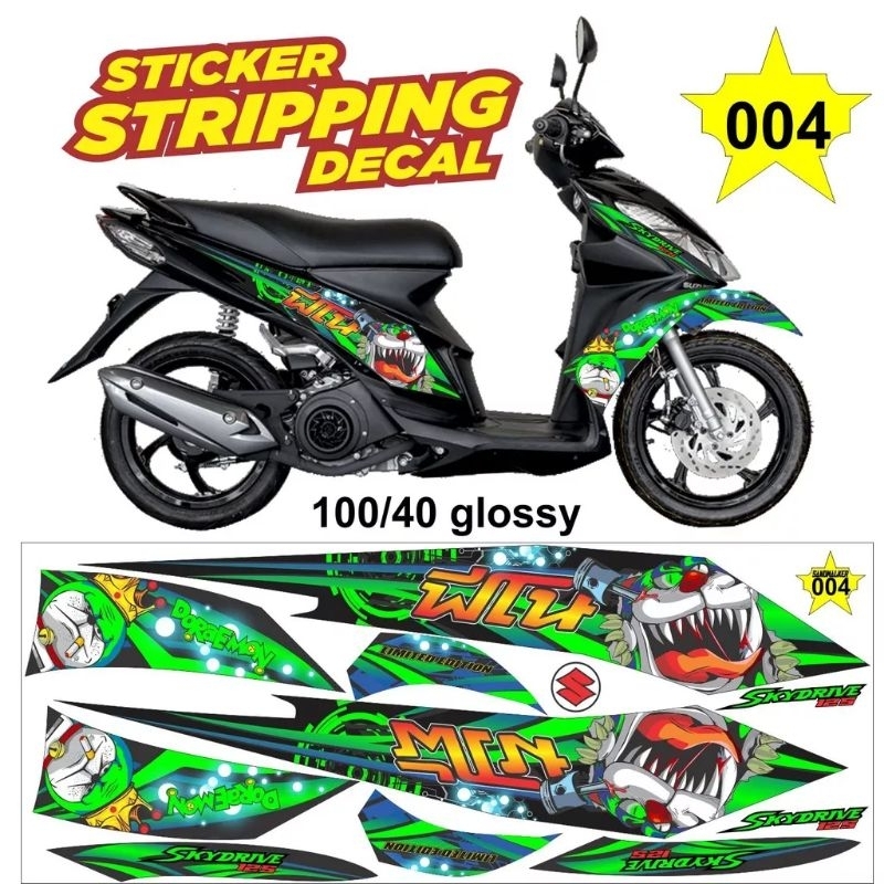 (Bisa COD) Striping skydrive stiker variasi Suzuki skydrive 125
