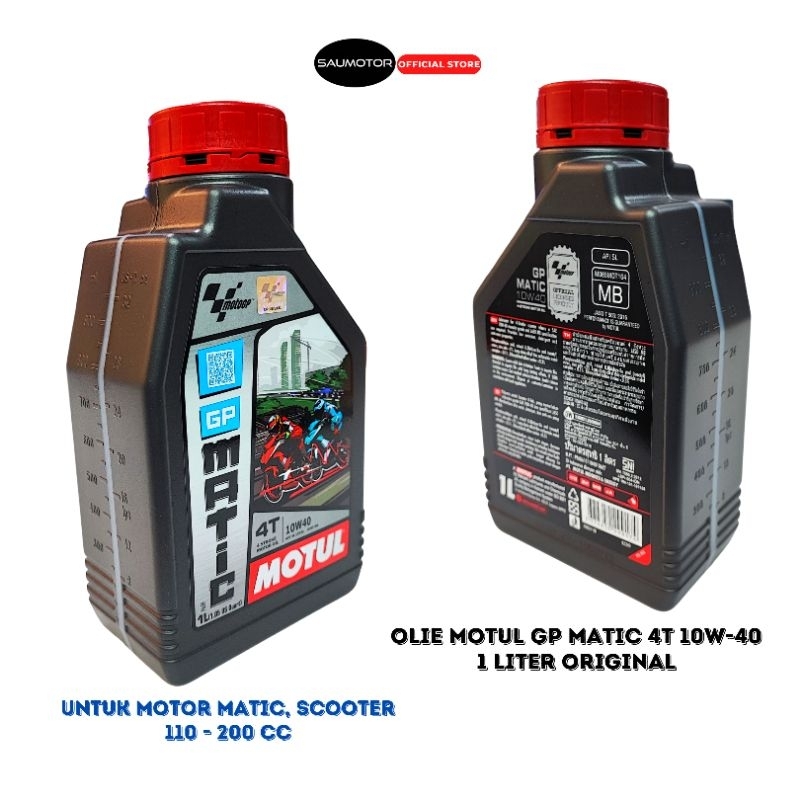 Saumotor Oli MOTUL GP MATIC 4T 10W-40 1 Liter Oli mesin motor matic Yamaha