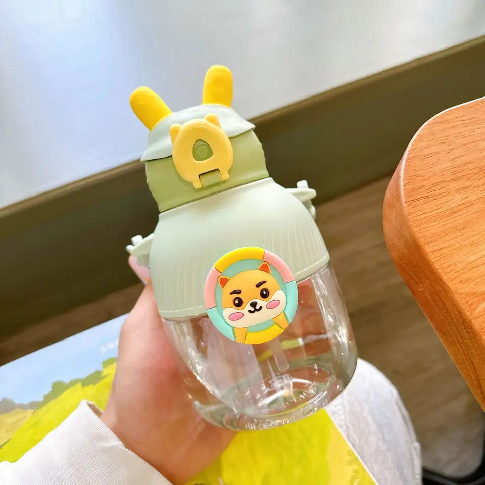 MARKAS BOTOL AIR MINUM ANAK KARTUN LUCU TALI PANJANG HX 278