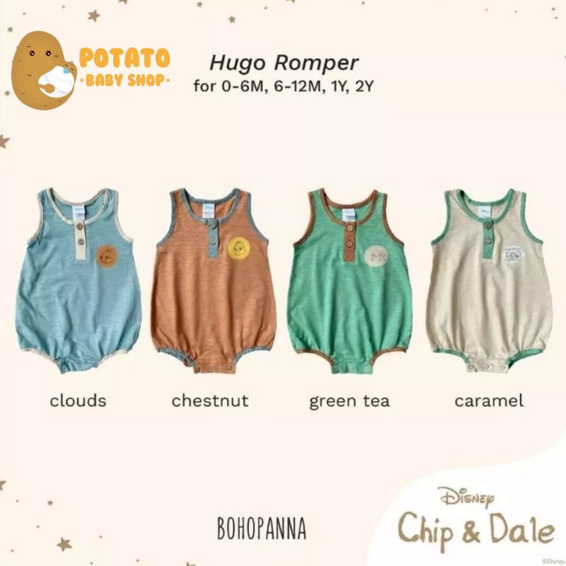 Bohopanna Hugo Romper X  Disney Lilo &amp; Stitch / Disney Chip &amp; Dale - Jumper Boho Baby