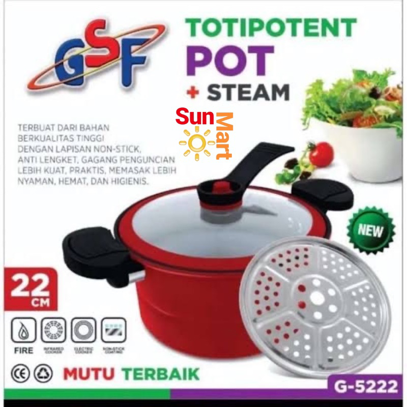 PANCI PRESTO TOTIPOTENT POT 22CM / TOTIPOTENT MULTIPURPOSE POT 22CM