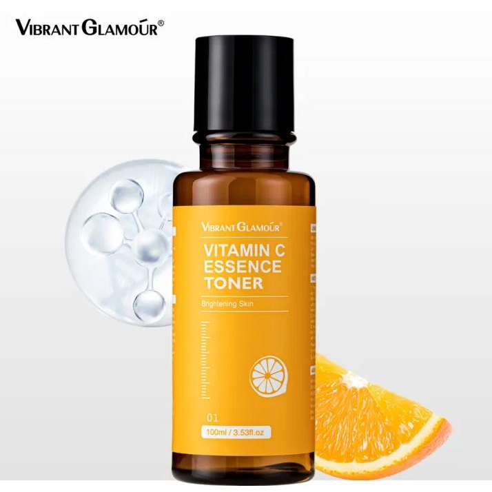 VIBRANT GLAMOUR Vitamin C Toner 100ml Memutihkan Melembabkan Mencerahkan Warna Kulit Fading Dark Spots