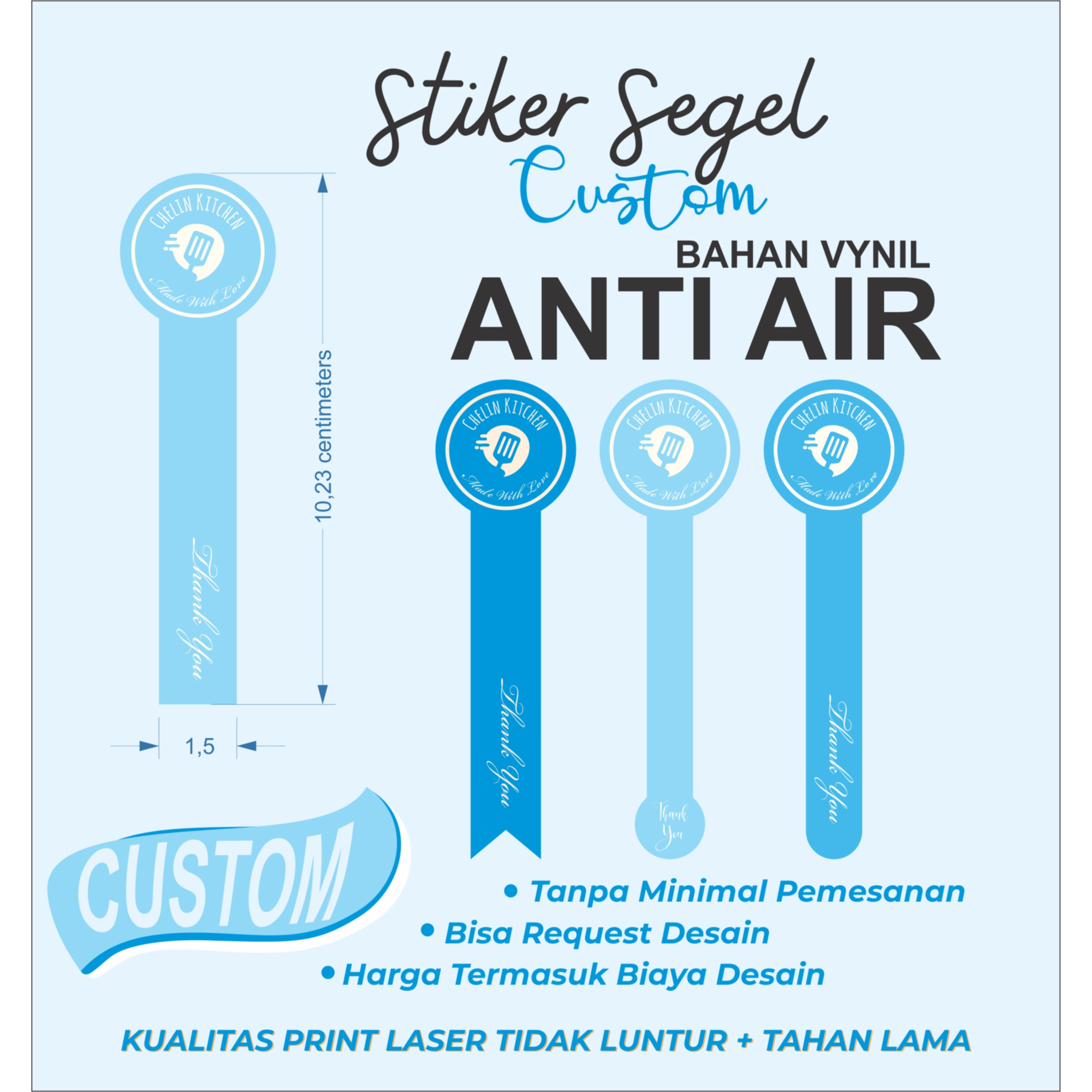

STIKER SEGEL ANTI AIR ISI 110 PCS