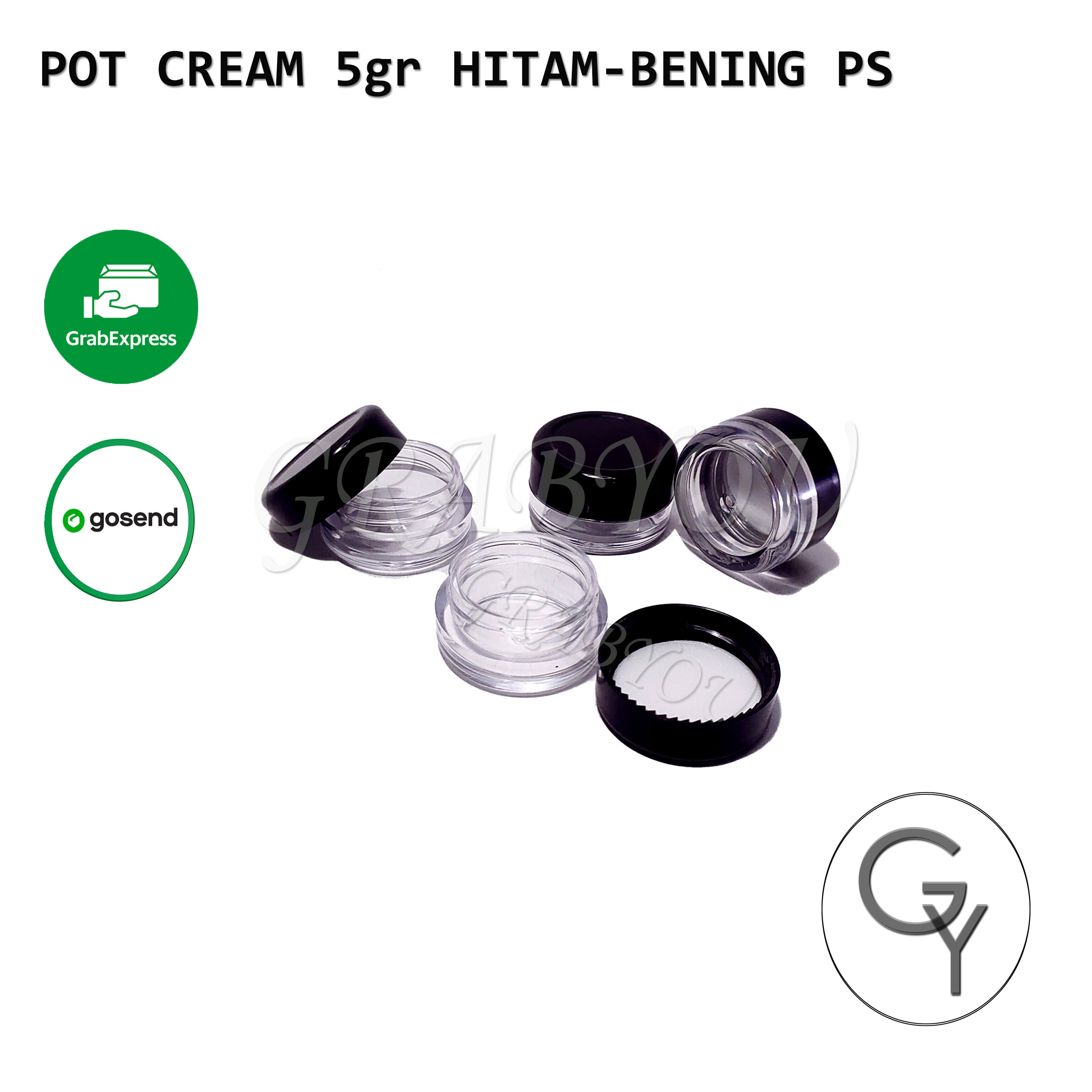 Pot Cream 5gr Hitam-Bening PS