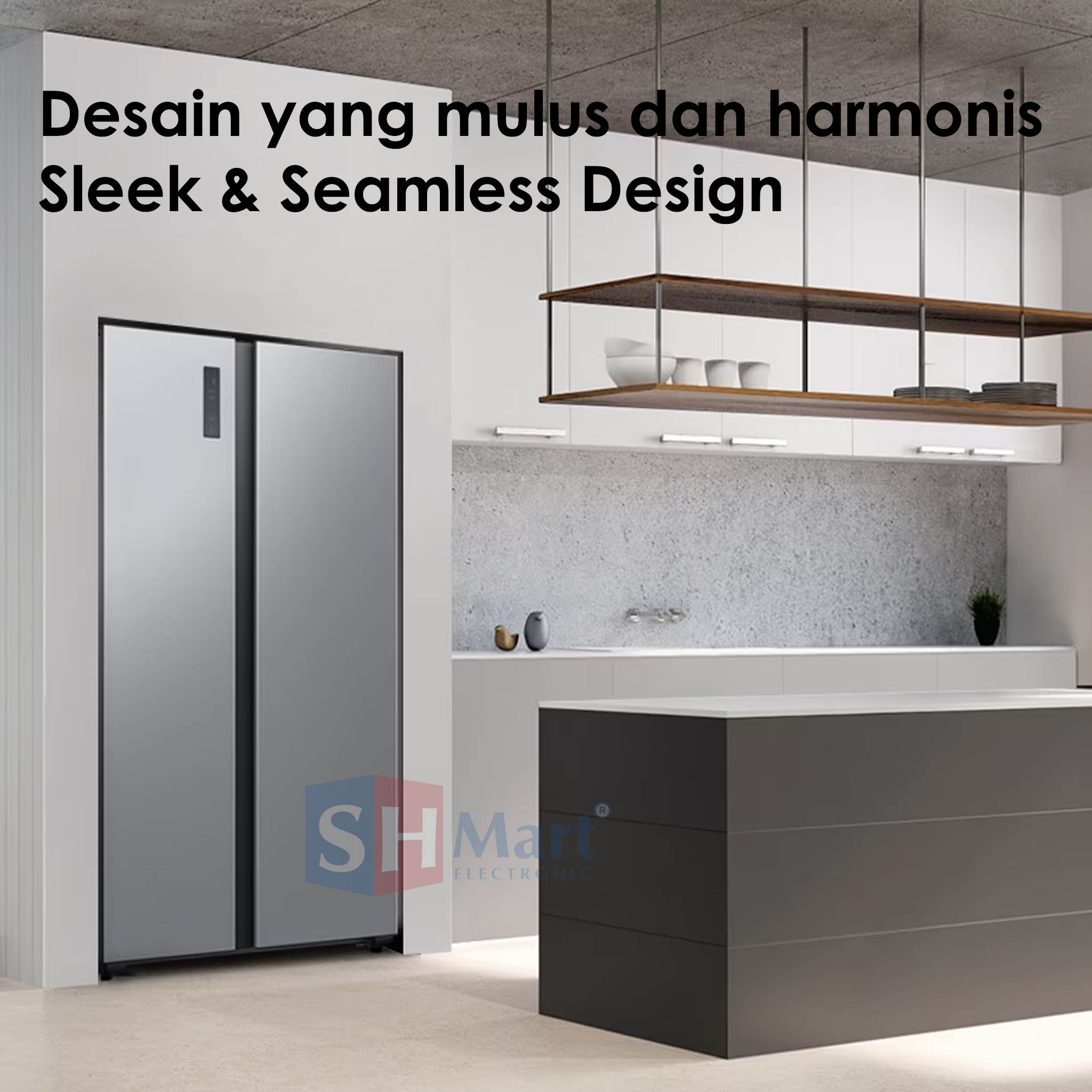 KULKAS SIDE BY SIDE SAMSUNG RS52B3000M9 / RS61R5001M9 INVERTER GARANSI RESMI