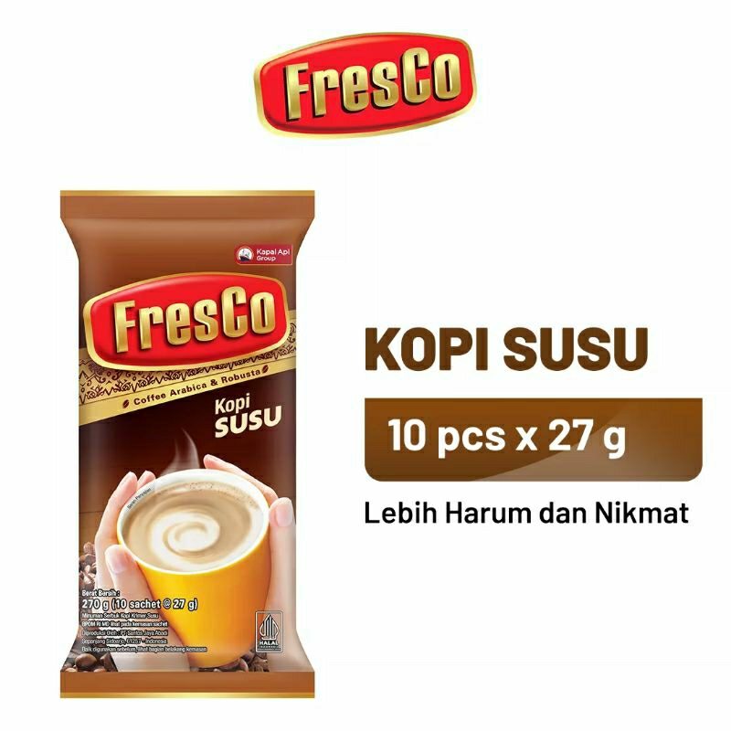 

FRESCO KOPI SUSU 1 PACK ( 10 X 30 GRAM )