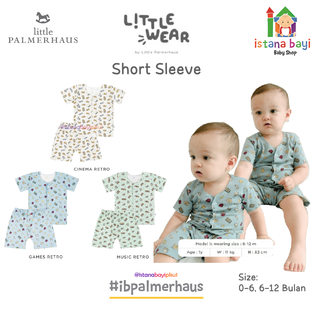 LITTLE WEAR SHORT by Little Palmerhaus-Baju bayi/setelan piyama bayi/setelan piyama anak