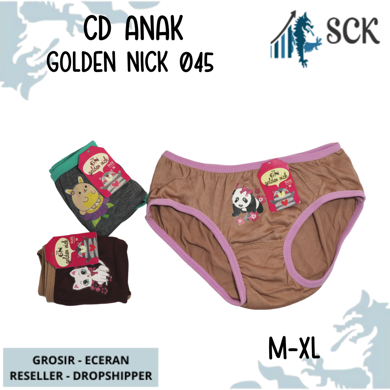 [ISI 1] CD GOLDEN NICK 045  / Celana Dalam Warna Gelap Bahan Katun / Pakaian Dalam Anak Perempuan - sckmenwear GROSIR