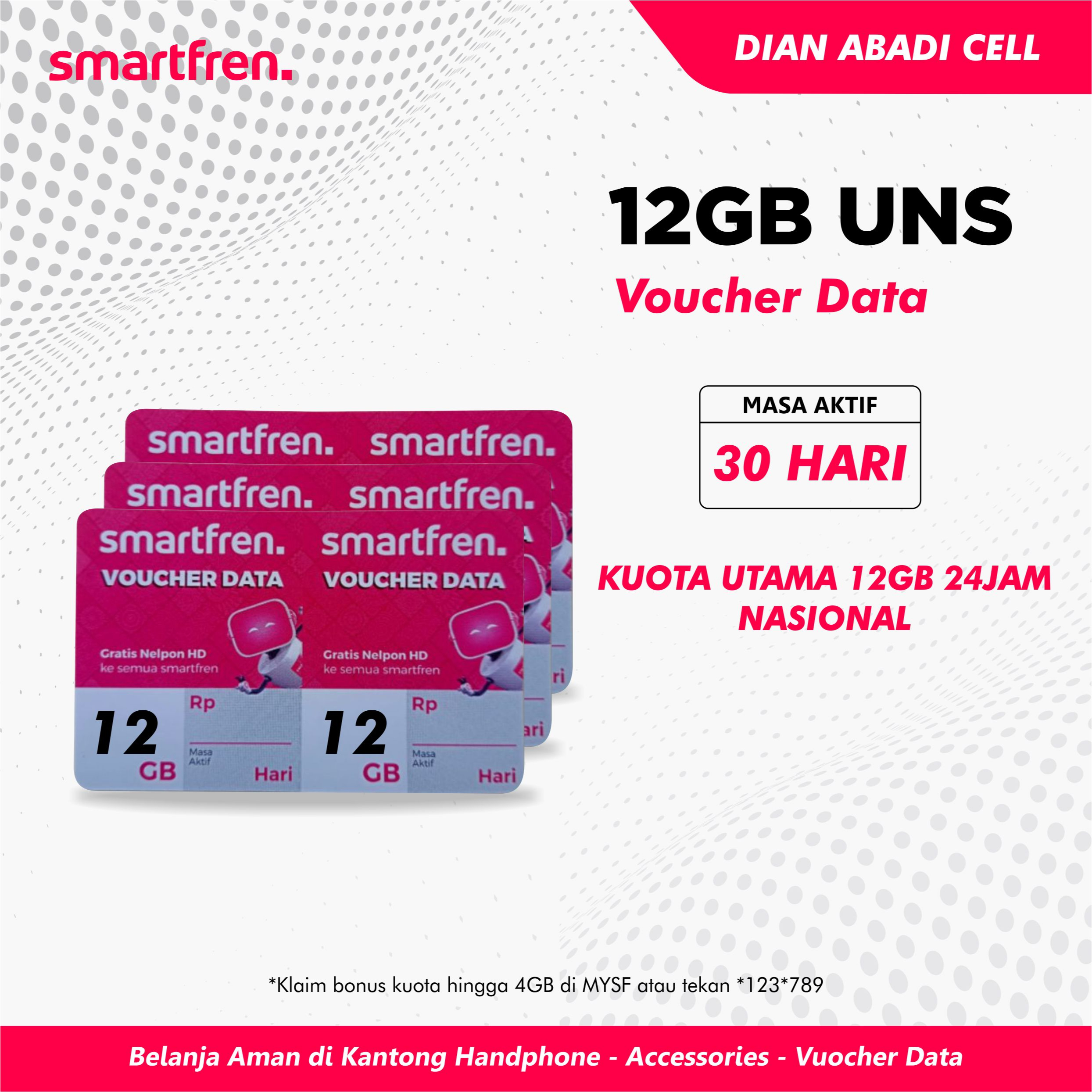 Voucher Smartfren Unlimited Nonstop 12GB