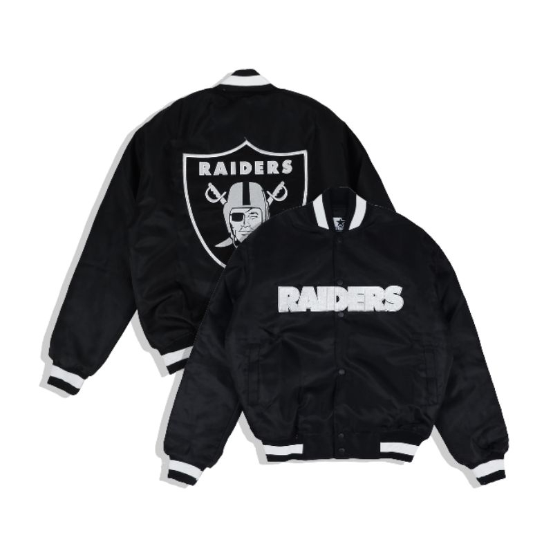 JAKET VARSITY BLACK RAIDERS