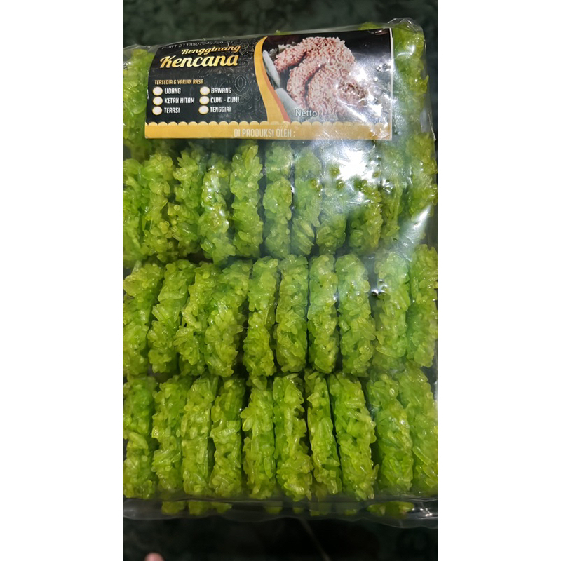 Rengginang Mentah Kencana Isi 40 pcs Gurih murah Udang Ketan Hitam Terasi Bawang Cumi Tenggiri Panda