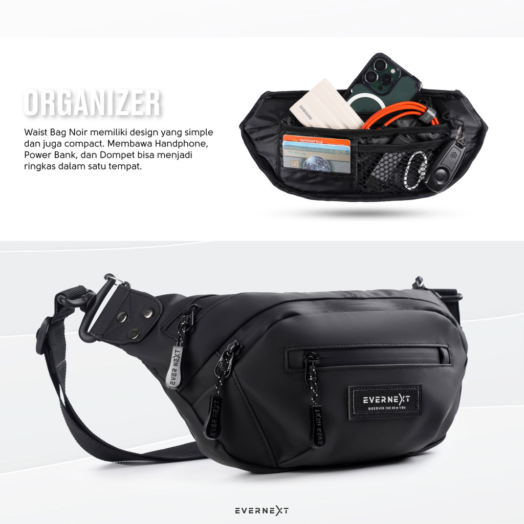 Tas Selempang Waterproof Premium Resleting Waist Bag Tas Slempang Travel Multifungsi Pria Pria Dan Wanita Murah