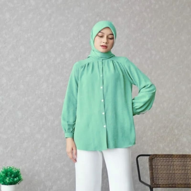 Alina Blouse Wanita Crinkle Airflow Premium