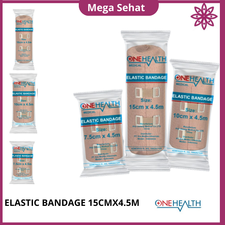Perban Elastis Elastic Bandage Onehealth 15cm x 4.5m Verban Luka Tulang Patah