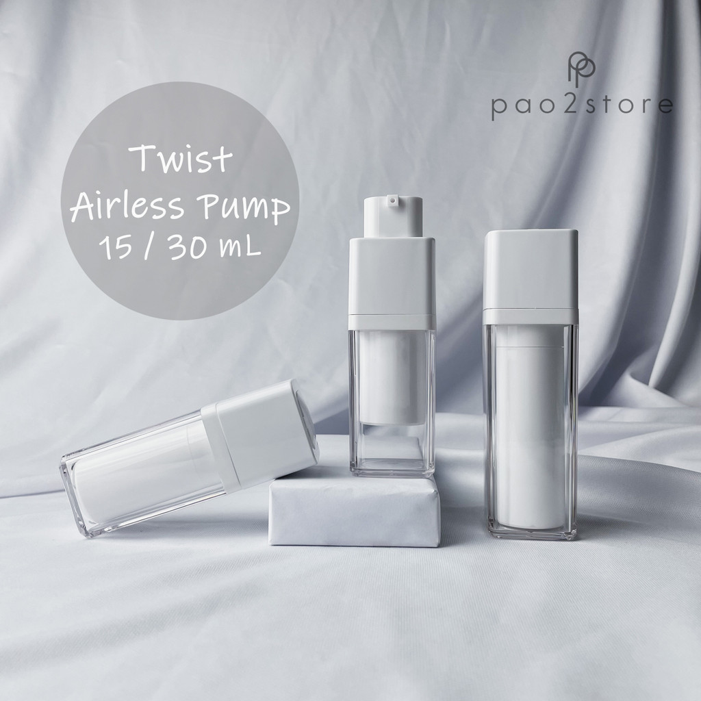 Botol TWIST Airless PUMP - Lotion / Serum Travel Size Vacuum Treatment - Kosmetik / Skincare / Sanitizer Kit