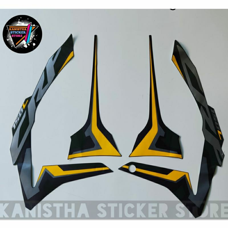 striping honda crf 150 L 2019 2020 hitam kuning stiker list body motor crf 150 L terbaik