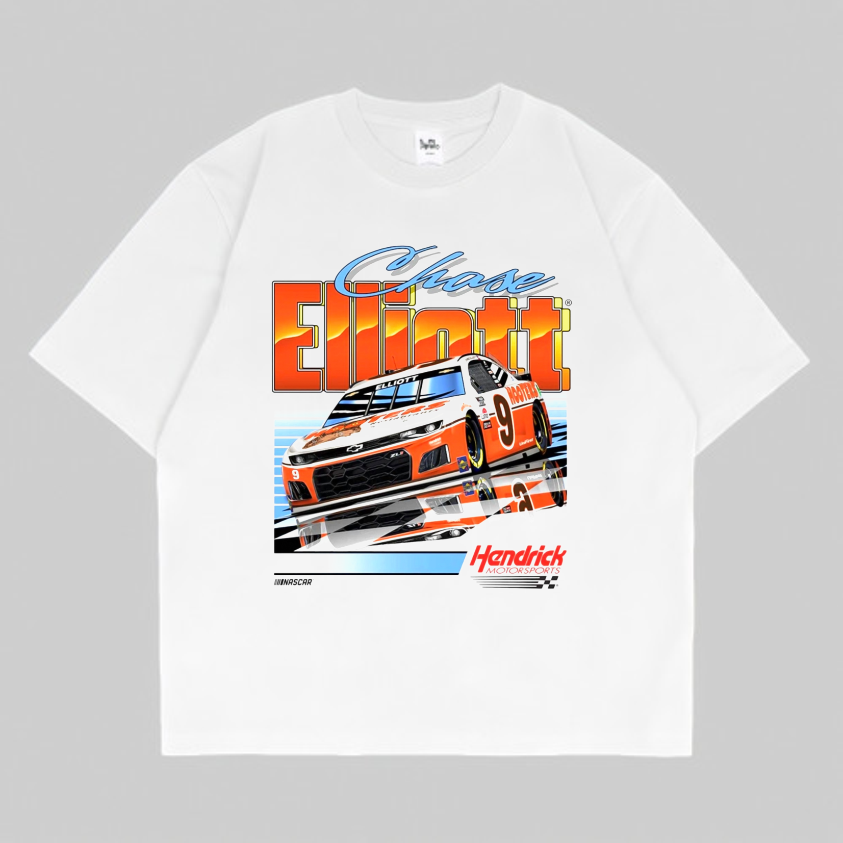 KAOS NASCAR CHASE ELLIOT | T-SHIRT WHITE NASCAR RUMBLE RACING CAR | KAOS BAJU MOBIL BALAP PUTIH