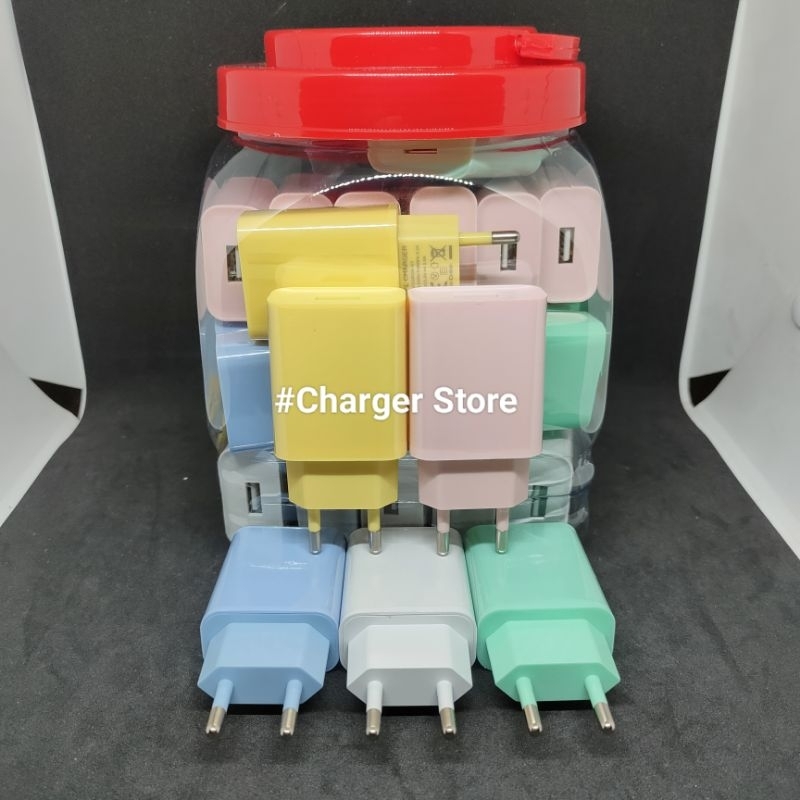 Adaptor Batok Macaron Cas Hp 5V 2A (1Toples 30Pcs)