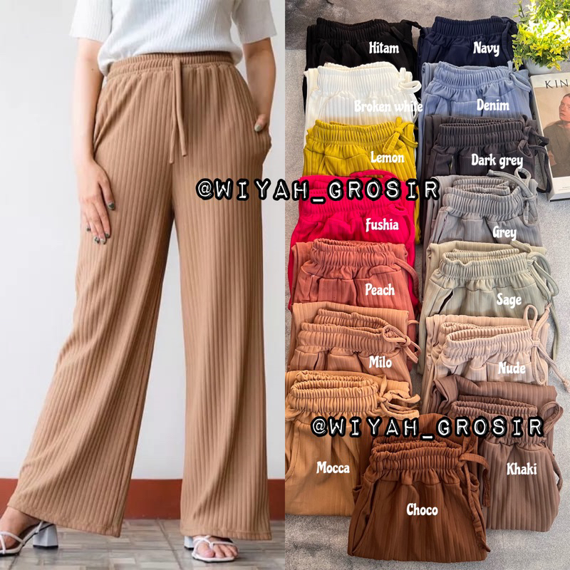 Lyra Pants Kulot/ celana Hornet knit haighwaist/ Kulot Rajut /Kulot Knit Maxiline Premium / Misoo Cullot / Celana Kulot Knit Premium