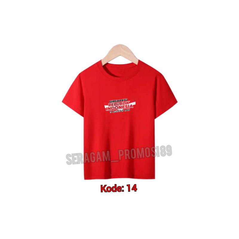 Kaos 17 AGUSTUS DIRGAHAYU INDONESIA ANAK-ANAK / KAOS INDONESIA ANAK LAKI-LAKI / KAOS HUT RI ANAK USIA 2TH-10TH