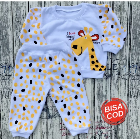 PROMO 7.7 setelan joger bayi baju hangat bayi sweater mantel bayi 3-12 bulan