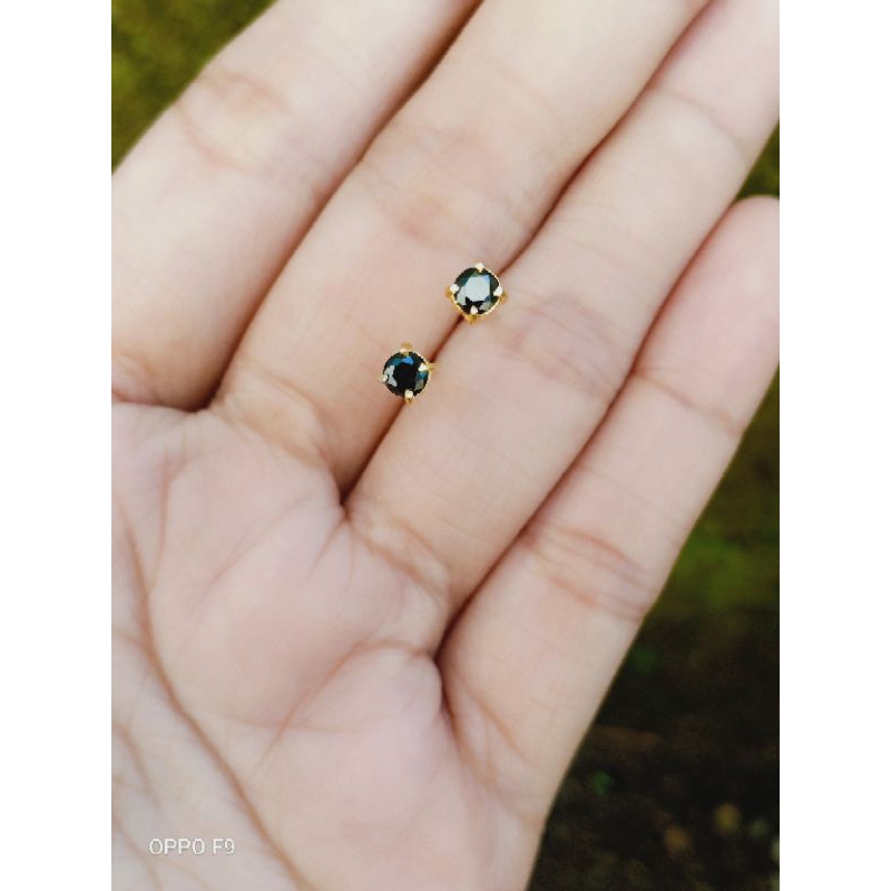 giwang perak lapis emas 22karat