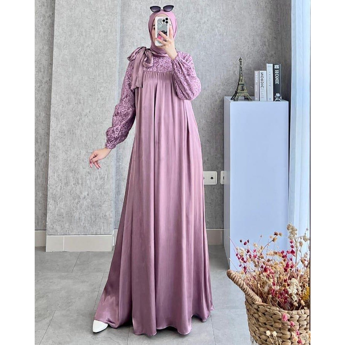 Big Sale Baju Gamis Brukat Pesta Mamanda Saleha Yumna Dress  Kondangan Terbaru 2023 Pakaian Muslim Wanita Maxmara Mix Brukat Size M L XL Fashion Outfit Wanita Muslimah