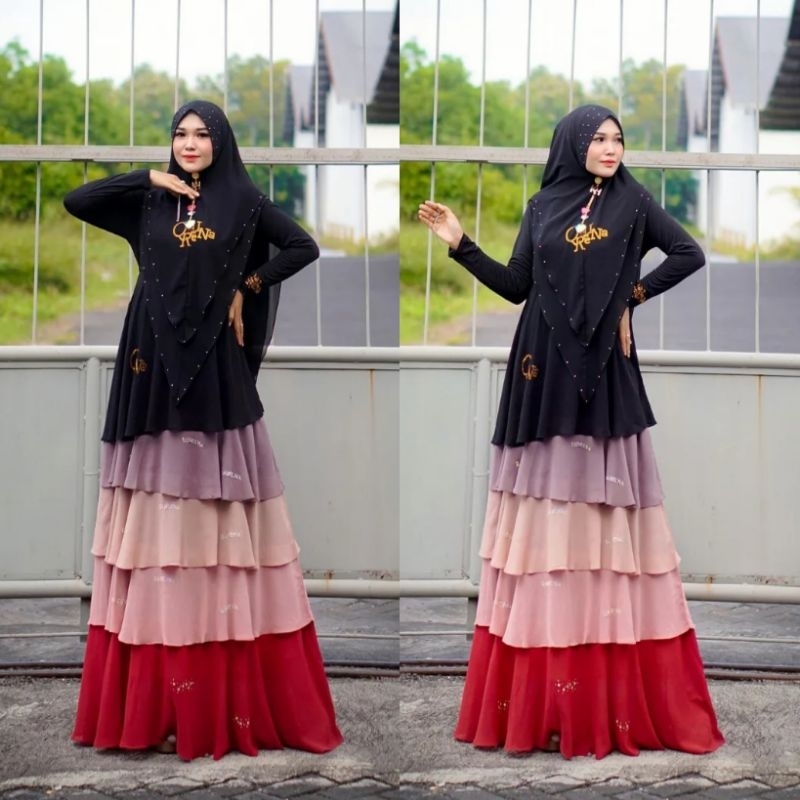 hikari qaireena umpak2 gamis pelangi premium