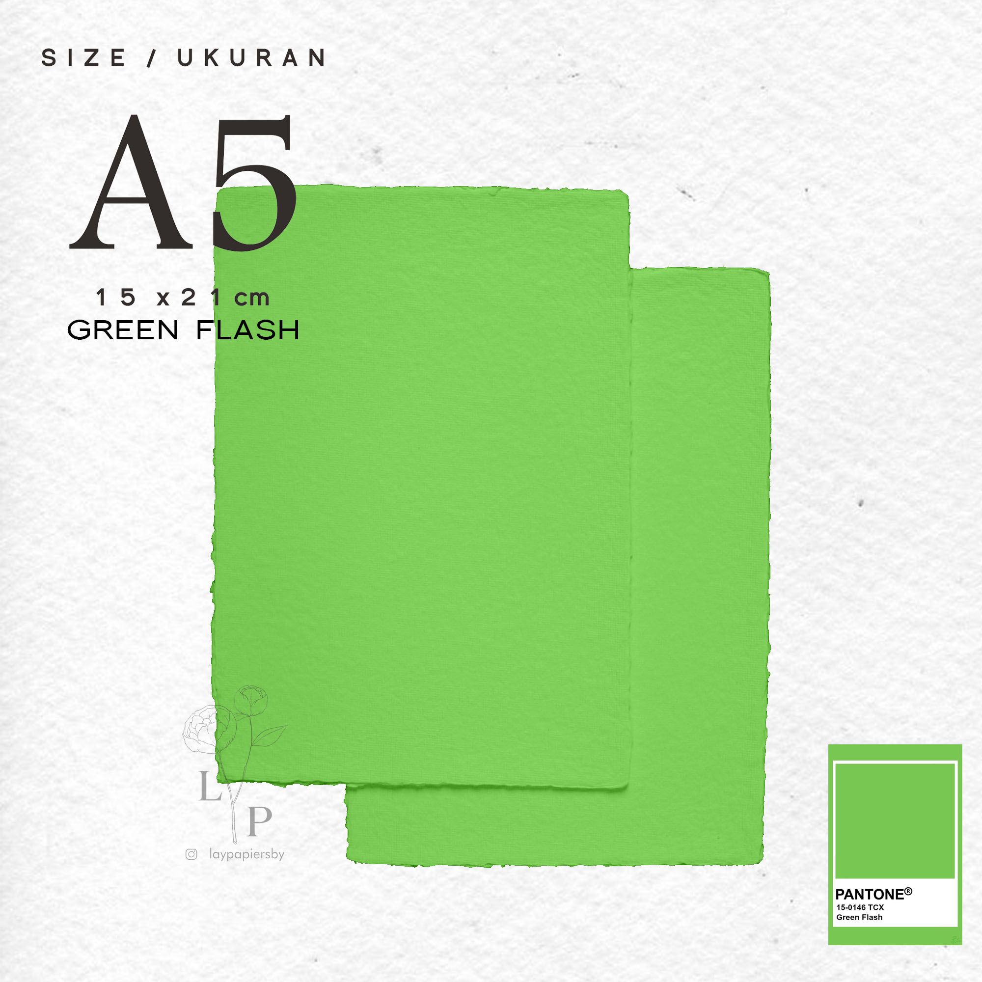 

Handmade Paper / Kertas Daur Ulang - Green Flash