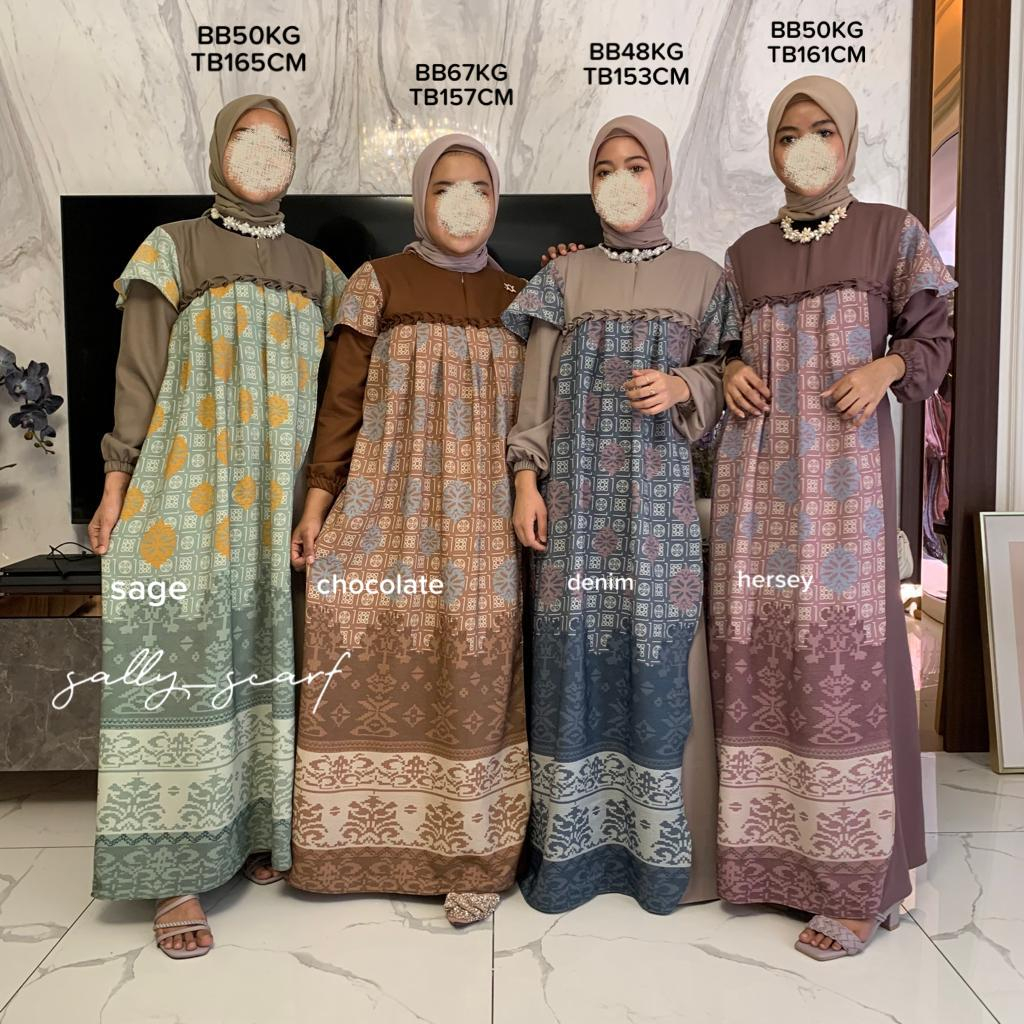 Alalia Dress motif overzized / gamis lebaran