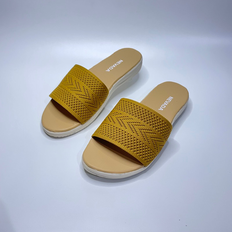 DISKON DAY! Sandal Selop Rajut Nevada (size 37-42) Slop Rajut Bisban - Sandal Wanita Nevada