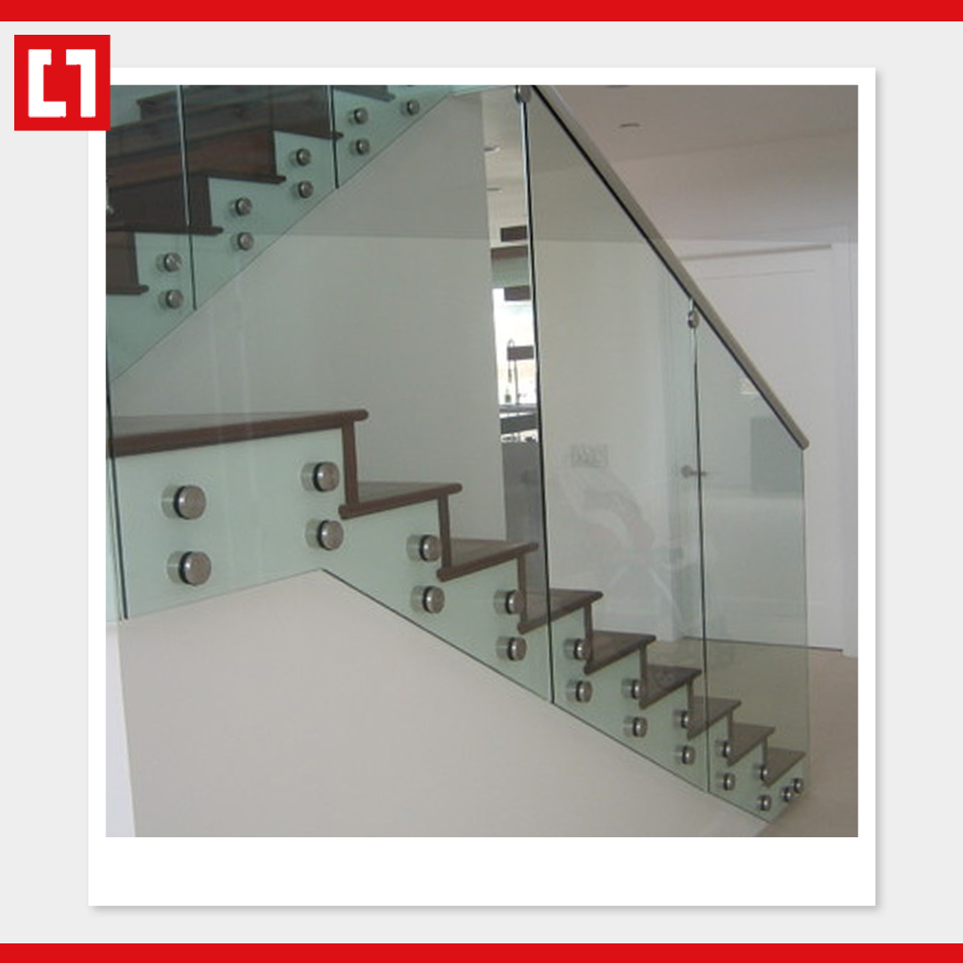 Tempered Glass Pin Holder Penjepit Kaca Tembok Railing Balkon Weldom