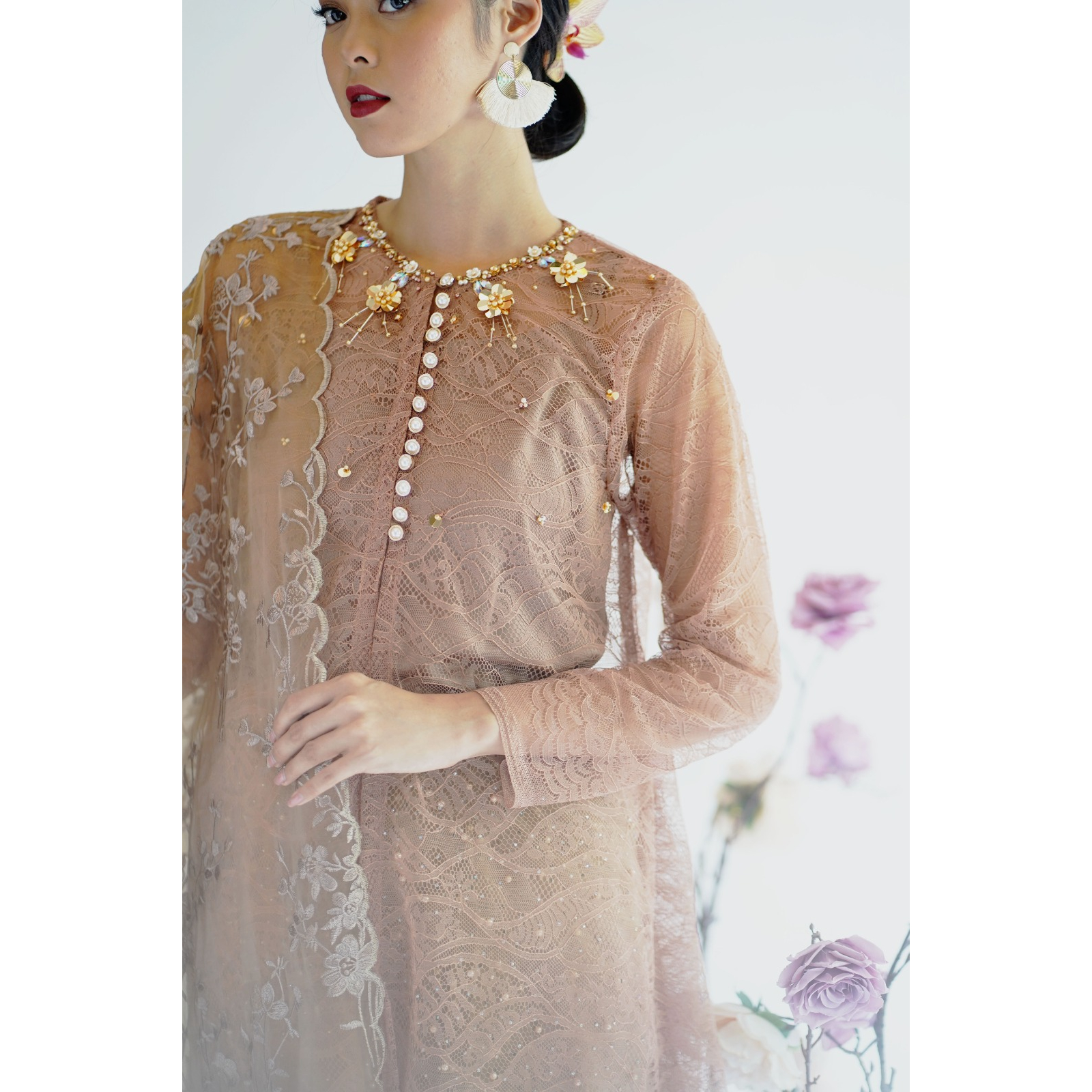 JALEELA - KALANIE TOP (ATASAN ONLY) - (INNER INCLUDED) (KEBAYA KONDANGAN / MODERN / LAMARAN / WISUDA)