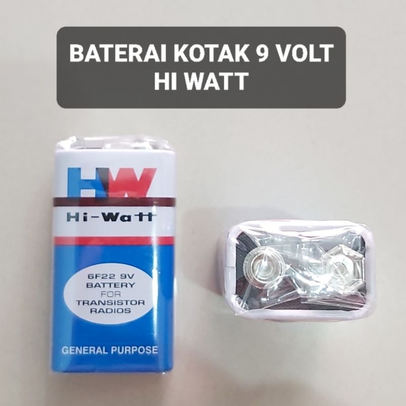 HI WATT Baterai Kotak 9 Volt HW 9V