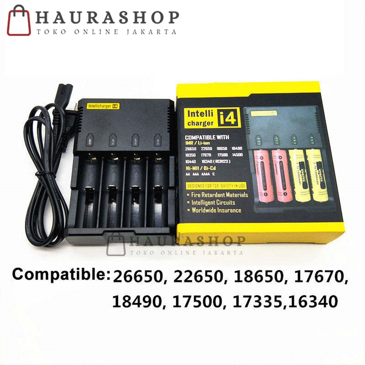 Charger Baterai i4 4 Slot Fast Charging Universal Indikator