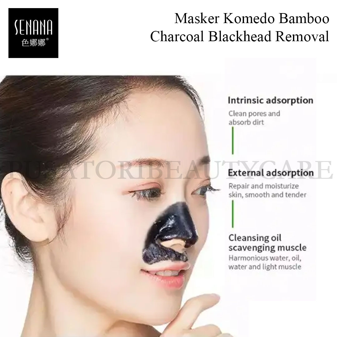 SENANA Masker Komedo Bamboo Charcoal Blackhead Removal Masker Hidung