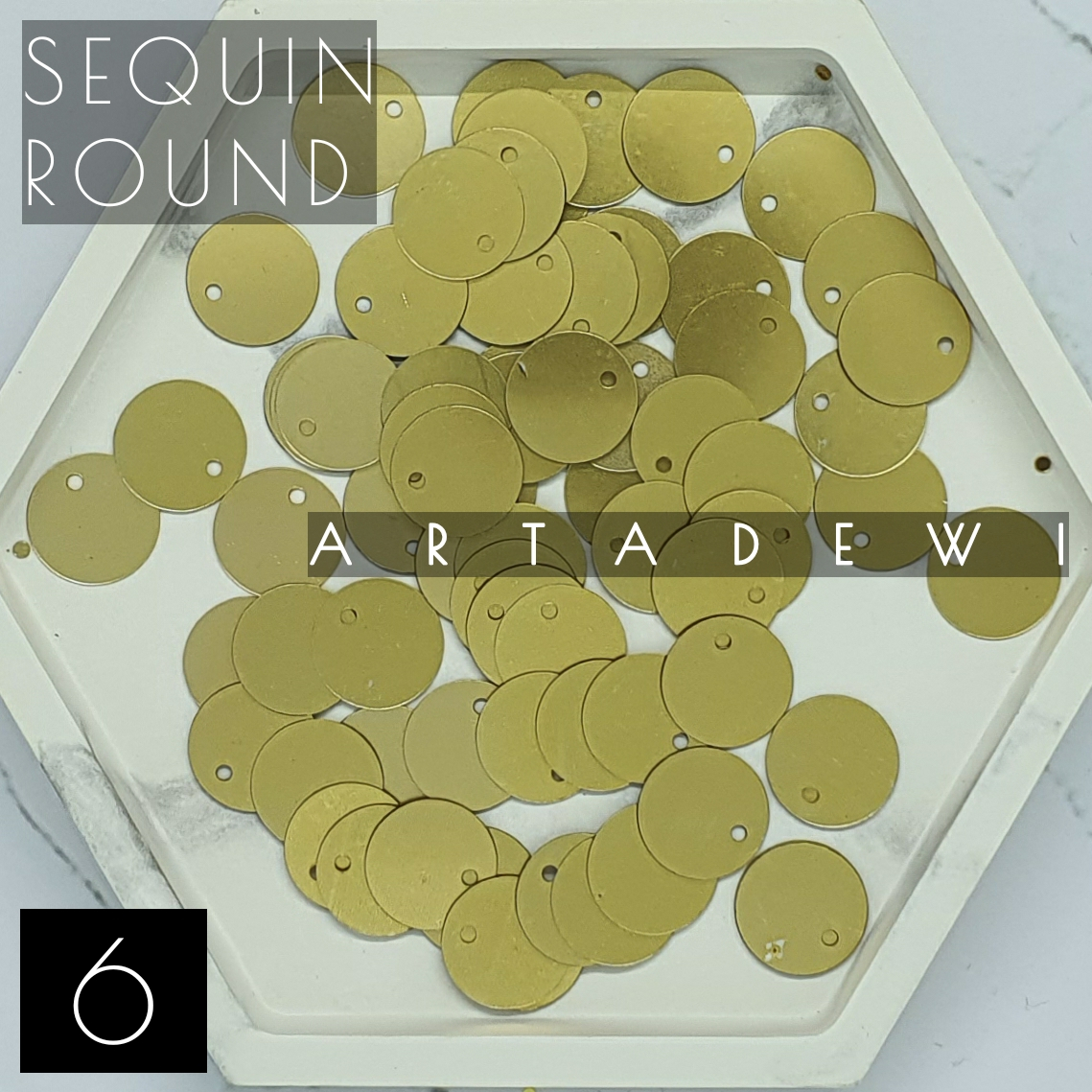 SQ1508 | Sequin ROUND 10mm  &gt;100pcs / bulat