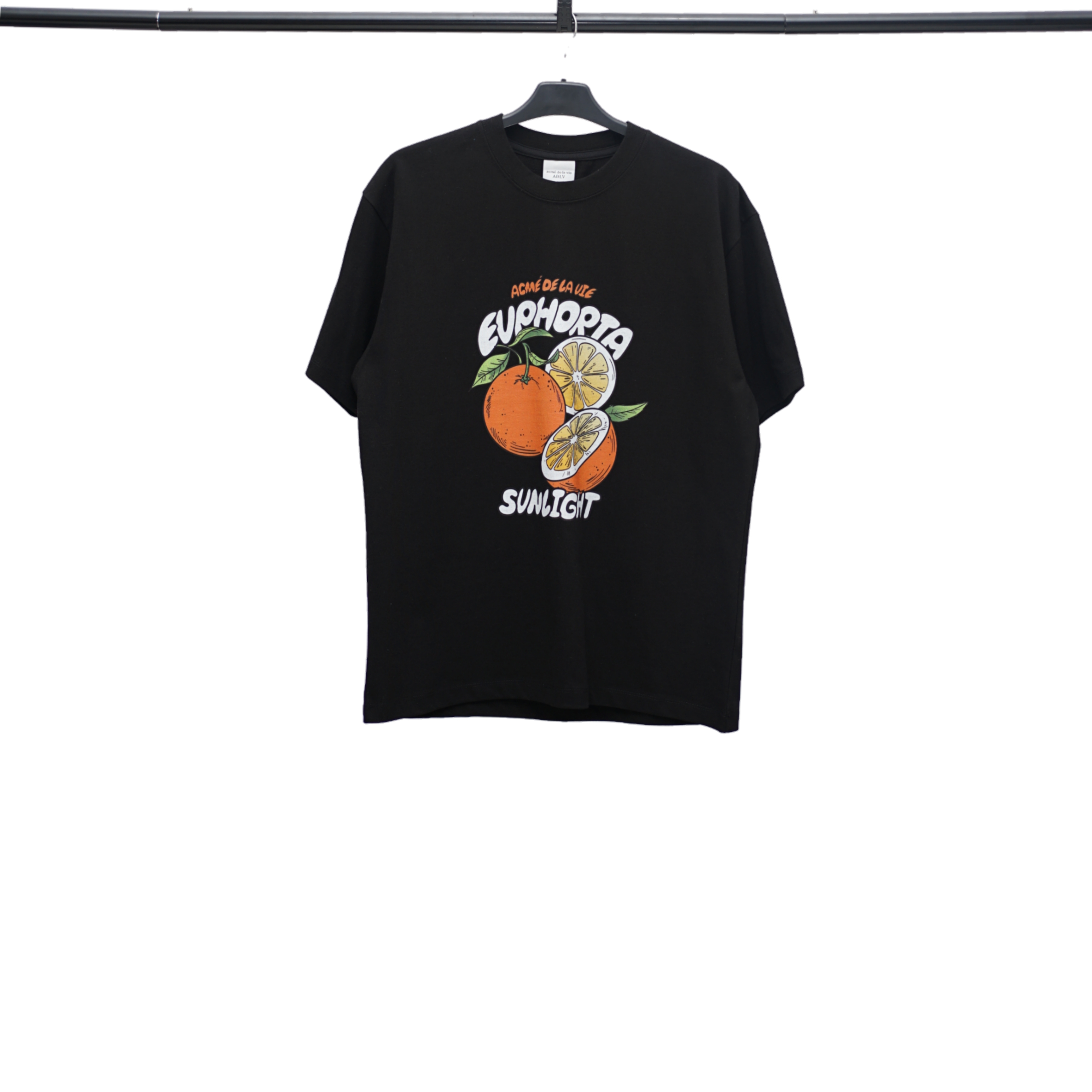 ADLV Black Euphoria Orange Tshirt Authentic / Kaos Acme De La Vie Hitam Original