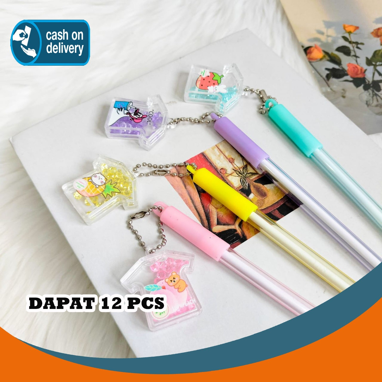 

SELUSIN PULPEN GANTUNGAN BAJU MANIK ISI 12 PCS PEN GANTUNGAN ALAT TULIS BOLPOIN UNIK IMUT MURAH PEN GEL KARAKTER LUCU MURAH PENA