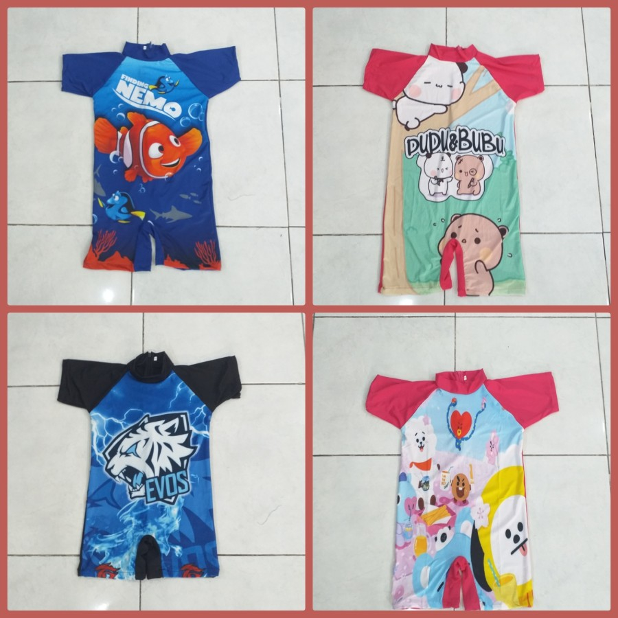 Baju Renang Anak Perempuan Laki Laki Diving Karakter