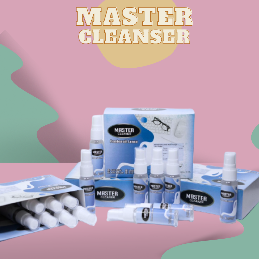 PEMBERSIH KACAMATA MASTER CLEAN(1PACK isi 12btl)