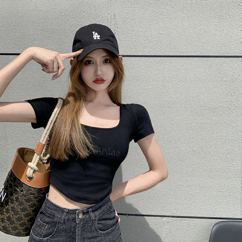 RSB BJ385 Korean Crop Top Rib Sexy Crop Top Kaos Wanita Ava Basic Baju Crop Top Fashion