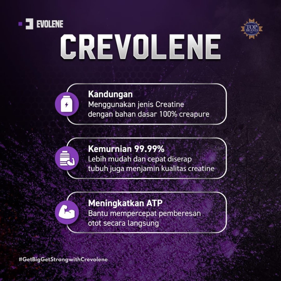 EVOLENE CREVOLENE 60 SERVINGS CREATINE MONOHYDRATE