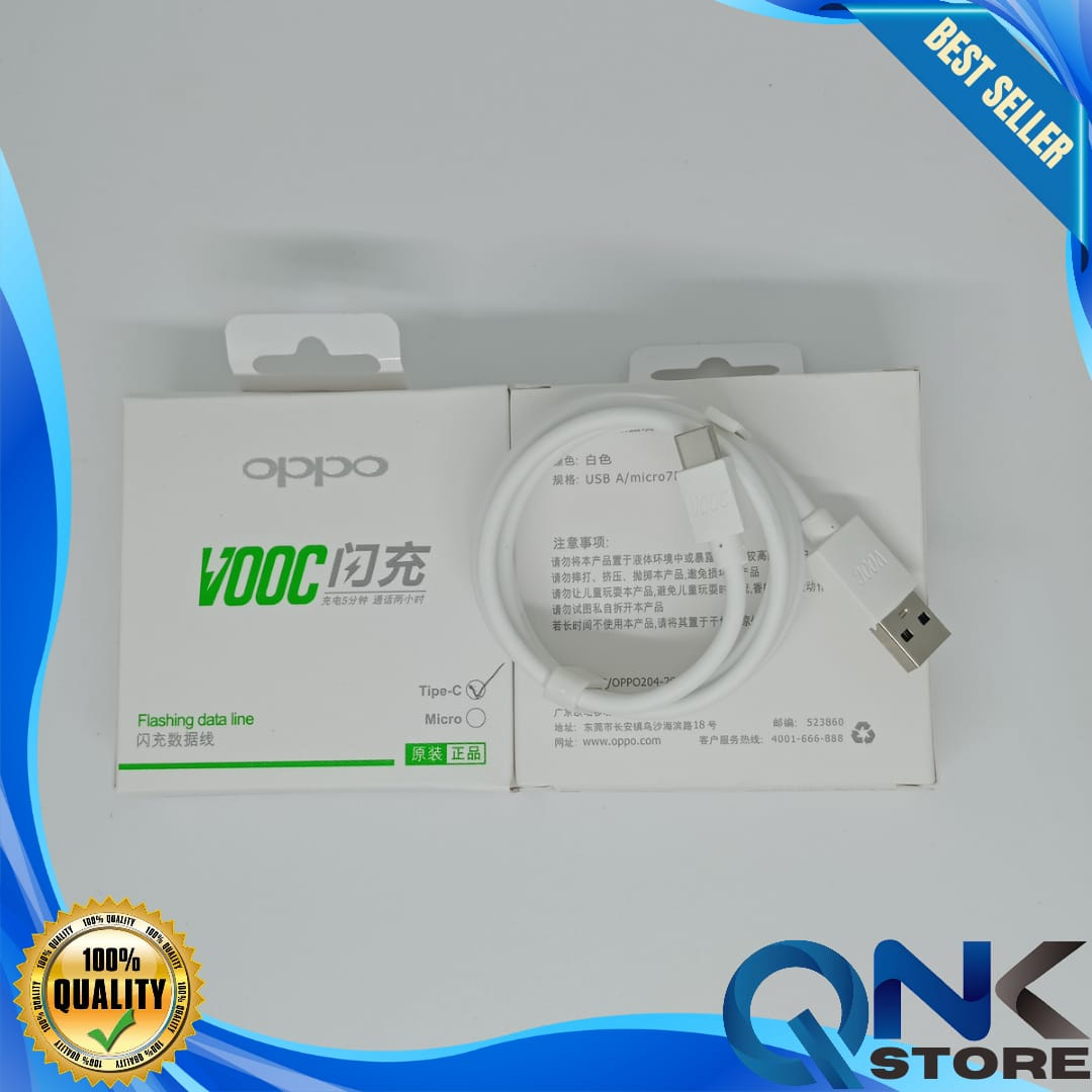 Kabel charger / casan ori oppo VOOC 4A Micro&amp;Tipe C Fastcharging USB Data